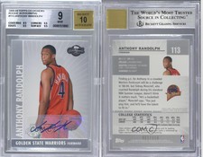 2008-09 Topps Co-Signers /350 Anthony Randolph #113 BGS 9 MINT Rookie Auto RC