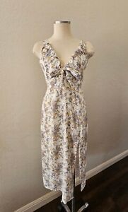 Abercrombie & Fitch Floral Midi Slit Dress Size Small NWT 