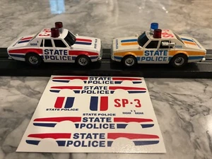 AFX Prototype State Police Chevy Caprice White/Red/Blue Decals - Picture 1 of 1