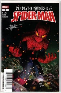 DEADLY QUARTIERE SPIDER-MAN #1 (2022) - FIRMATO DA COPERTINA ARTISTA RAZZAH 11/110-DF - Foto 1 di 2