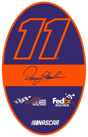 NASCAR Magnet Set-Denny Hamlin #11 Oval Magnet 2 Pack Cover