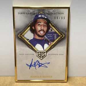 2023 Gilded Collection - Harold Baines - Gold Framed HOF Autographs #'d 98/99