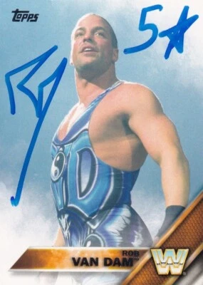 Rob Van Dam Signed 2016 Topps WWE Card #87 ECW TNA RVD All Japan Pro Wrestling - Image 1 of 4