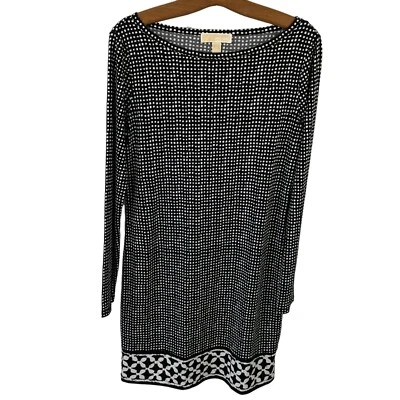 Michael Kors Sheath Dress Size Medium Nezla Boat Neck Geometric Office Career - Image 1 of 4