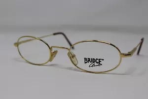 Vintage NOS Bridge Club Frames BC 9806 Gold Metal Eyeglasses Frames Rare 90's - Picture 1 of 6