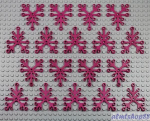 LEGO - Hojas de Planta 6x5 Rojo Magenta - Rama de Árbol Bosque Selva Follaje Hoja Lote - Imagen 1 de 2
