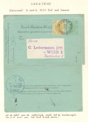 Bósnia Sarajevo 3 cartões postais cardsbrief para uso local usado incorretamente. RRRR - Imagem 1 de 3