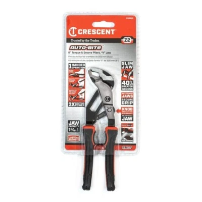 Crescent® Z2 Auto-Bite™ 6" V-Jaw Tongue & Groove Pliers - NEW - Image 1 of 4