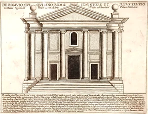 GIACOMO LAURO ENGRAVING TEMPLE of ROMULUS THE SPLENDOR of the ANCIENT CITY - Picture 1 of 7