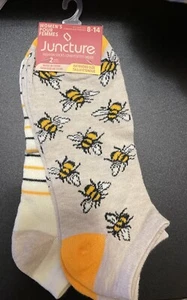 JUNCTURE Women’s Low Cut SOCKS~Pack of 2~EXTENDED SIZE 10-13 Stretch Poly NWT - Picture 1 of 4