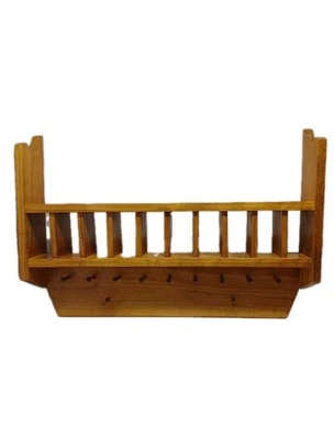 Vintage 18x26 Mall And Key Holder Shelf 10mail slots & 11 Key Holding pegs - Image 1 of 4