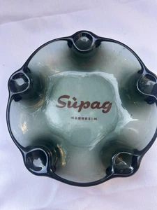 WMF ASCHENBECHER Glas turmalinfarben Entwurf Wilhelm Wagenfeld. Supag Mannheim - Picture 1 of 7