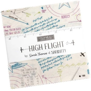 High Flight Moda Charm Pack 42 100% Cotton 5-inch Precut Fabric Squares - Picture 1 of 6