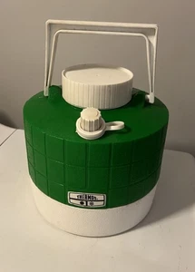 Termo verde vintage 1 galón enfriador de agua bebida picnic jarra boquilla de plástico - Imagen 1 de 7