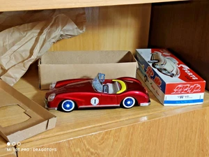 VINTAGE CAR TOY SPORTS N1 SEDAN MF 772 FRICTION SIREN 60's CHINA IN ORIGINAL BOX - Picture 1 of 24