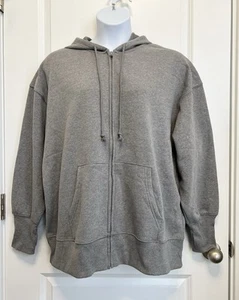 Wild Fable Oversized Heather Grey Zip-up Hoodie For Women Size XL - Picture 1 of 6