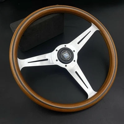 -04 Nardi Classic Wood Steering Wheel Handle 37 370Mm Horn Button  - Image 1 of 4