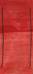 Alfombra oriental marroquí hecha a mano 3x6 alfombra de vestíbulo oriental de lana semiantigua - Imagen 1 de 23