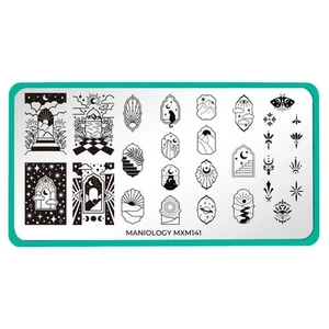 Maniology nail stamping plate MXM141 Mxm 142 MANI X ME SUBSCRIPTION ONLY LIMITED - Picture 1 of 11