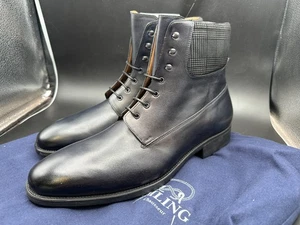 EMLING Chausseur Talla 11.5 M Botas Negro España Encaje Cuero Zapatos HOMBRE - Imagen 1 de 7