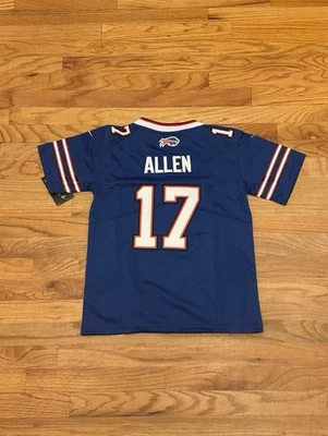 J.ALLEN Josh Allen #17 Buffalo Blue Bills KIDS Jersey YOUTH MEDIUM Stitched Jersey