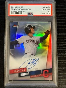 2019 Finest Autograph Francisco Lindor Auto PSA GEM MINT 10 (pop:4) - Picture 1 of 2
