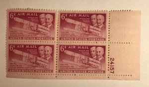 US 6 cent Wright Brothers Air Mail 1949, Scott C45, block of 4, MNH/OG/FVF. - Picture 1 of 1