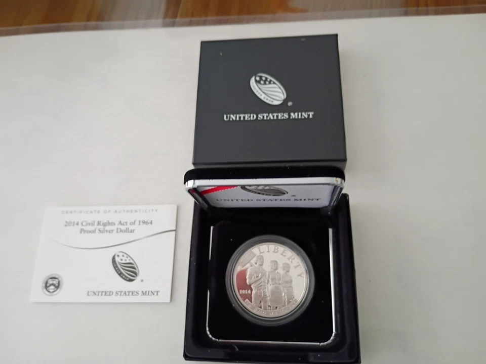 2014-P US Civil Rights Act of 1964 Commemorative Proof Silver Dollar - Image 1 of 1