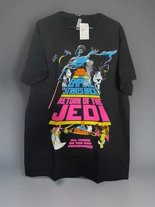 MEN SZ M Star Wars Return Of The Jedi T Shirt Neon The Empire Strikes Graphic - Picture 1 of 7