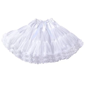 White Petticoat Skirt White Petticoats for Women White Fluffy Skirt Short Pet... - Picture 1 of 7