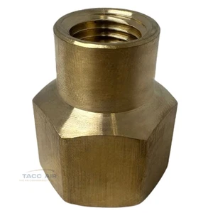 Brass Reducing Coupling 1/2" X 1/4" Female NPT Pipe Fitting Adapter Reducer - Picture 1 of 7