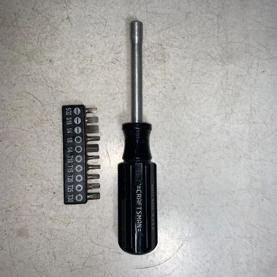 Craftsman 1/4" Magnetic Bit Holder  Screwdriver # 43373W/  10bits - Image 1 of 4