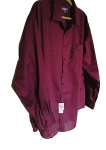 Kenneth Cole Reaction Non-Iron, Wine Dress Shirt, Size 18-18-1/2, 36-37, NWT - Picture 1 of 5
