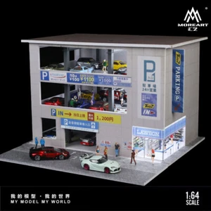 1:64 Garage Diorama | LED Parking Buildings | Scene Display Model - Picture 1 of 15