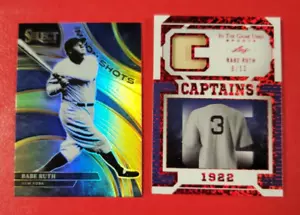 BABE RUTH GIOCO BAT CARD USATA #d8/12 AF + 2022 SCATTI LUNA SELEZIONATI INSERTO YANKEE - Foto 1 di 7