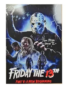 A3 Friday the 13th Part V Poster Signed By Tom Morga Authentic with COA - Picture 1 of 2
