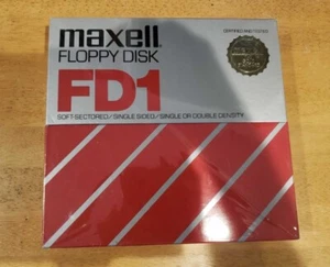 Maxell Floppy Disk: FD1 8" FLOPPIES vintage collectable huge discs! SEALED BOX - Picture 1 of 1
