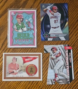 Mike Trout -2023 Big Leaguers +2021 Murad +Platinum Players+2022 Bowman Platinum - Picture 1 of 2