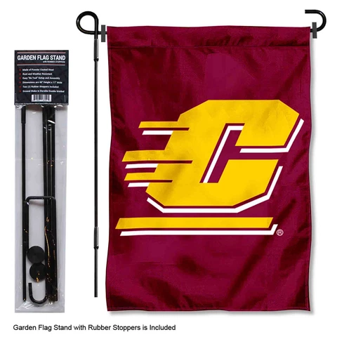 Central Michigan University Garden Flag and Stand Pole Kit Cover