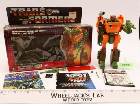 Roadbuster 100% Complete Boxed 1985 Vintage Hasbro G1 Transformers Figure Cover