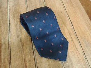 Cravatta in seta blu navy stravagante Etro Milano Made in Italy - Foto 1 di 2