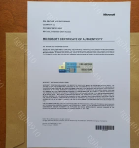 Microsoft SQL Server 2022 Enterprise 96 Core Unlimted CAL Authentic DG7GMGF0M7XV - Picture 1 of 12