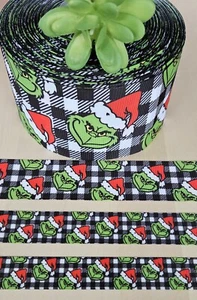3/8, 5/8, 7/8, 1, 1.5 & 3"(1 YD) Christmas Grosgrain Ribbon Buffalo Plaid - Picture 1 of 1