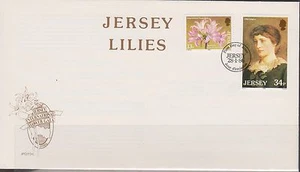 GB JERSEY 1986 Flower Gala Lillie Langtry/Lilies SG 380/1 FDC FLOWERS PAINTINGS - Picture 1 of 1