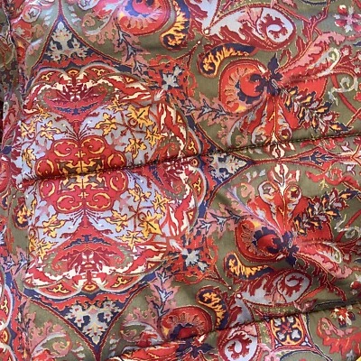 Ralph Lauren Satén Galahad Rojo Medieval COMPLETO 84x88” Edredón COSER REPARACIONES Foto 1 de 4