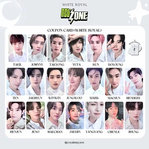 NCT ZONE WHITE ROYAL VER COUPON, SELFIE PHOTOCARD OFFICIAL NCT DREAM NCT127 WAYV - Picture 1 of 4