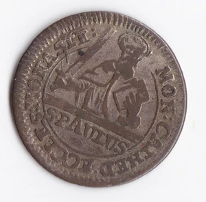 1748 German States Munster 3 Pfennig coin - better grade rare - Picture 1 of 2