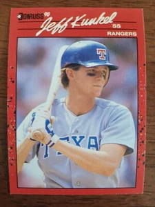 JEFF KUNKEL TEXAS RANGERS 1990 DONRUSS BASEBALL CARD #496 - Picture 1 of 1