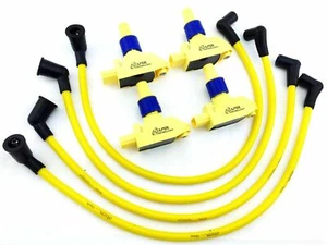 IGNITION COIL PACKS & 10MM PERFORMANCE PLUG WIRE SET for 04-11 MAZDA RX8 RX-8 - Picture 1 of 2