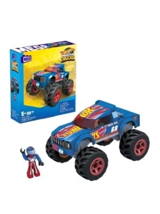 MEGA Hot Wheels Race Ace Monster Truck Building Set with 1 Figure (69 Pieces) - Picture 1 of 3